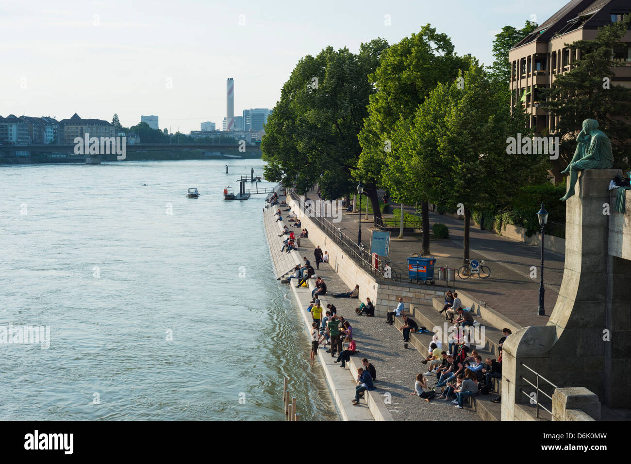 The Rhine River, Basel, Switzerland, Europe Stock Photo