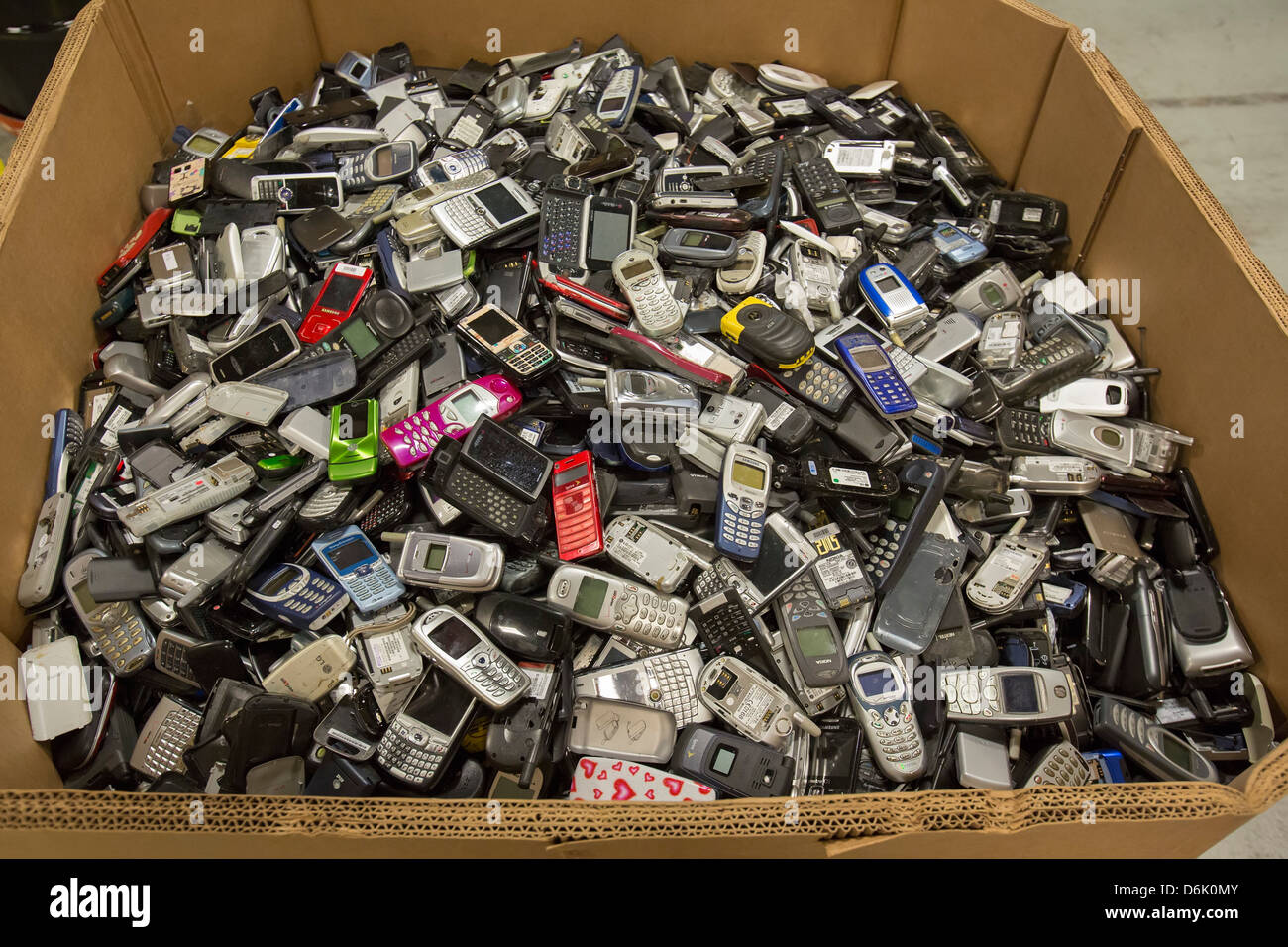 Cell Phone Recycling Stock Photo