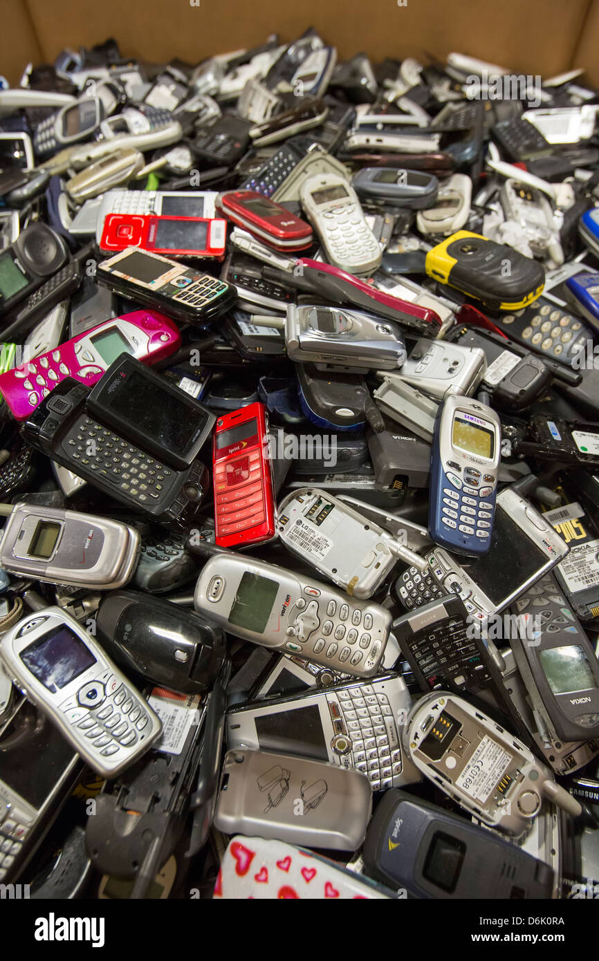 Cell Phone Recycling Stock Photo Alamy