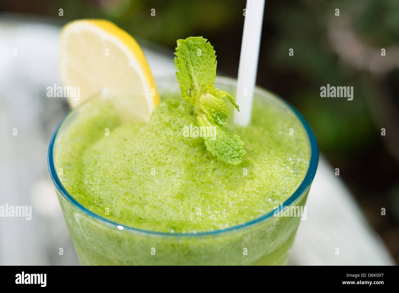 Traditional Lemon and mint drink popular refreshment in in the Middle East Stock Photo