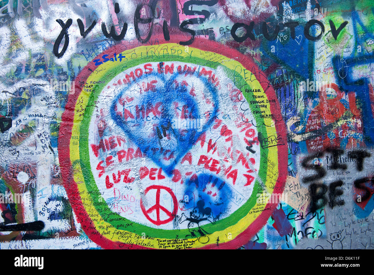 John Lennon Wall, Prague Stock Photo
