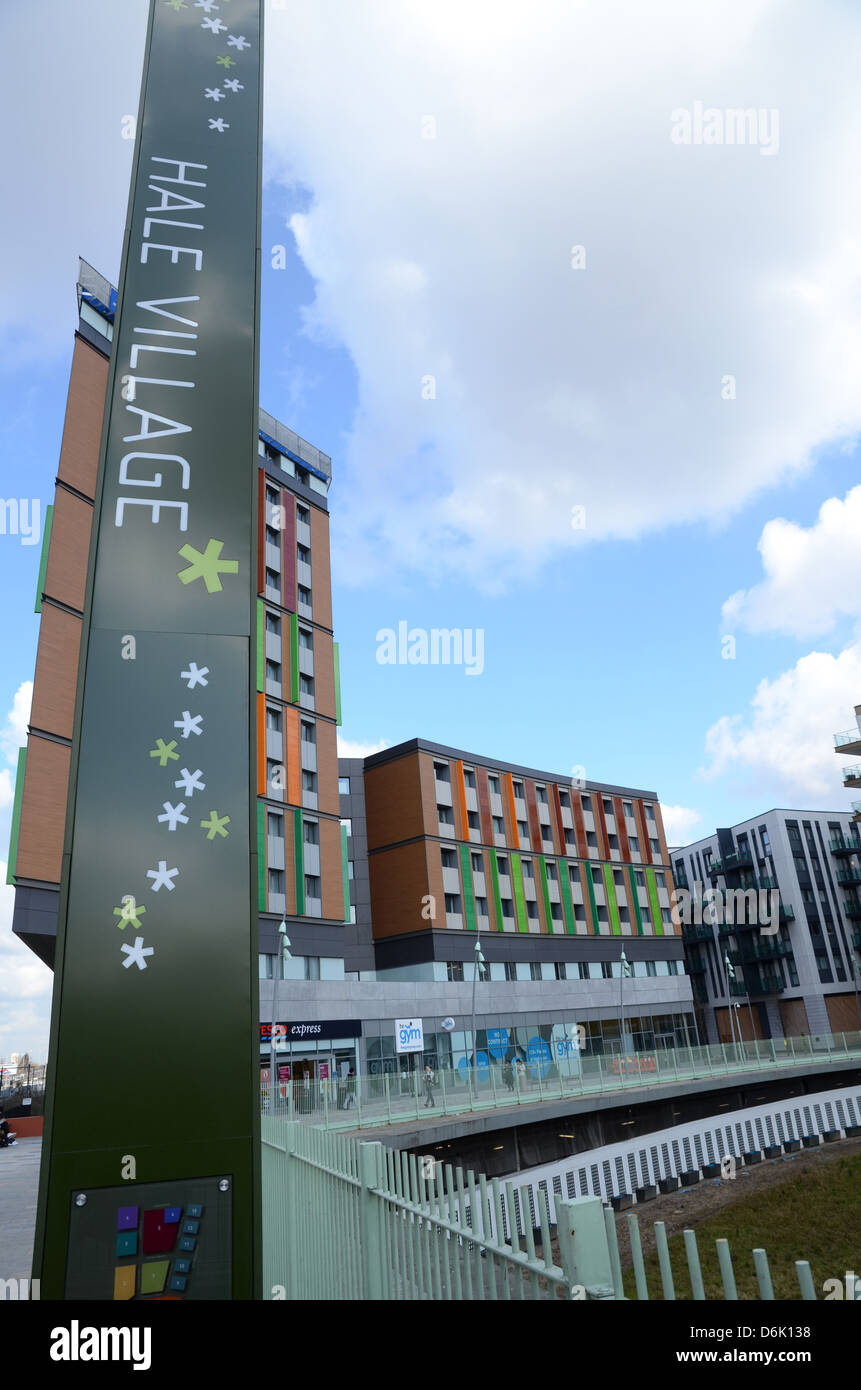 The new Bellway development of Hale Village at Tottenham Hale in north