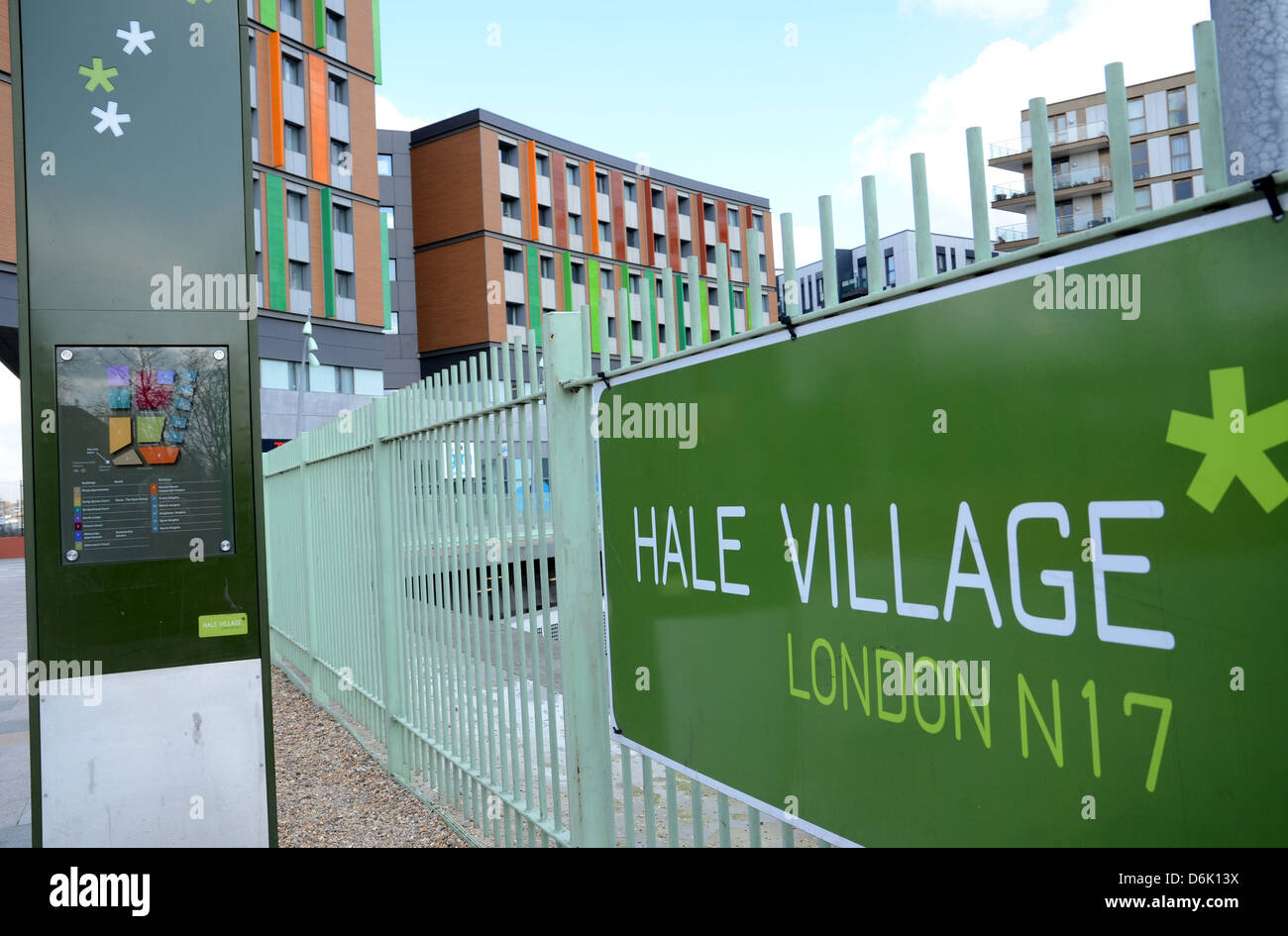 The new Bellway development of Hale Village at Tottenham Hale in north