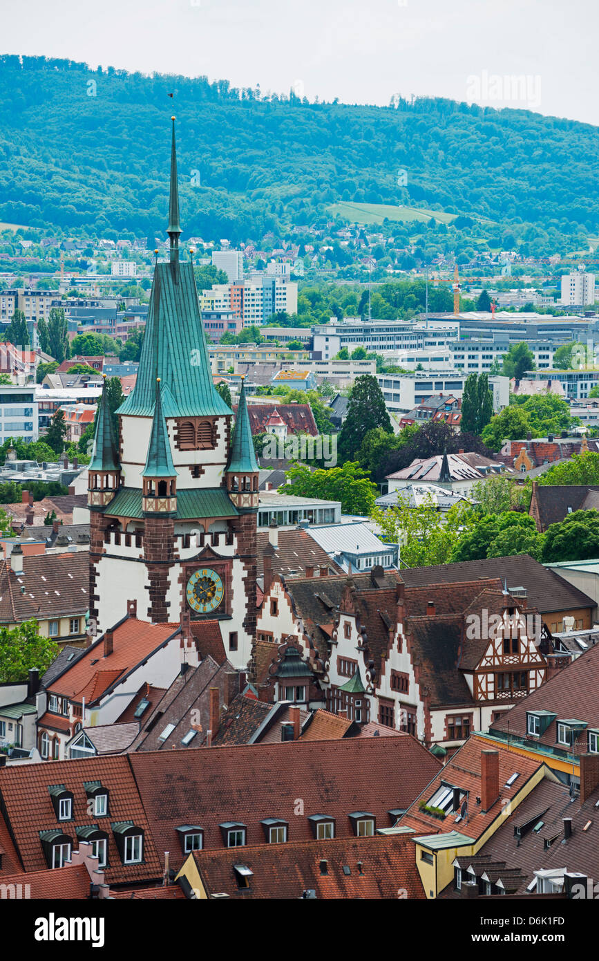 Old town city gate, Freiburg, Baden-Wurttemberg, Germany, Europe Stock Photo