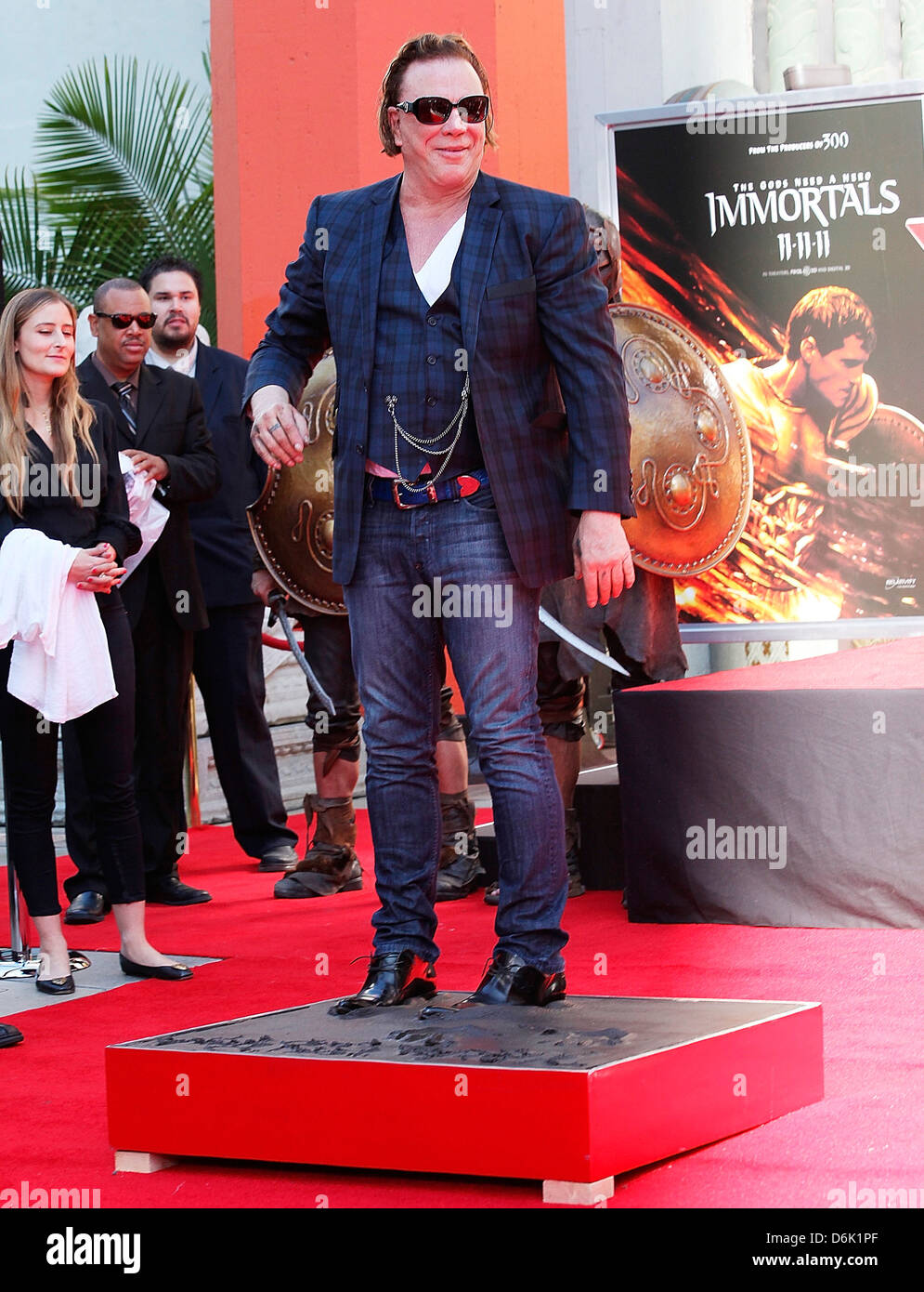Mickey Rourke is honoured with a Hand and Footprint Ceremony outside ...