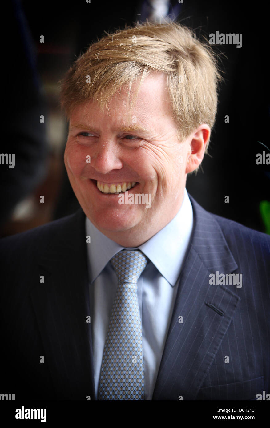 Prince Willem-Alexander visits the city hall, Centrumpost and the reformed church in Barendrecht, The Netherlands, 29 March 2012. Photo: Patrick van Katwijk - NETHERLANDS OUT Stock Photo