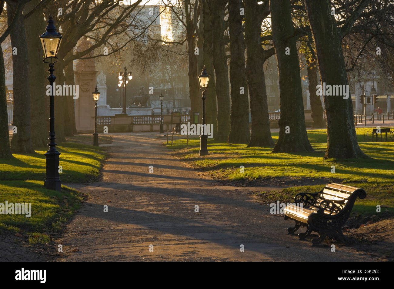 Sunrise, Green Park, London, England, United Kingdom, Europe Stock Photo