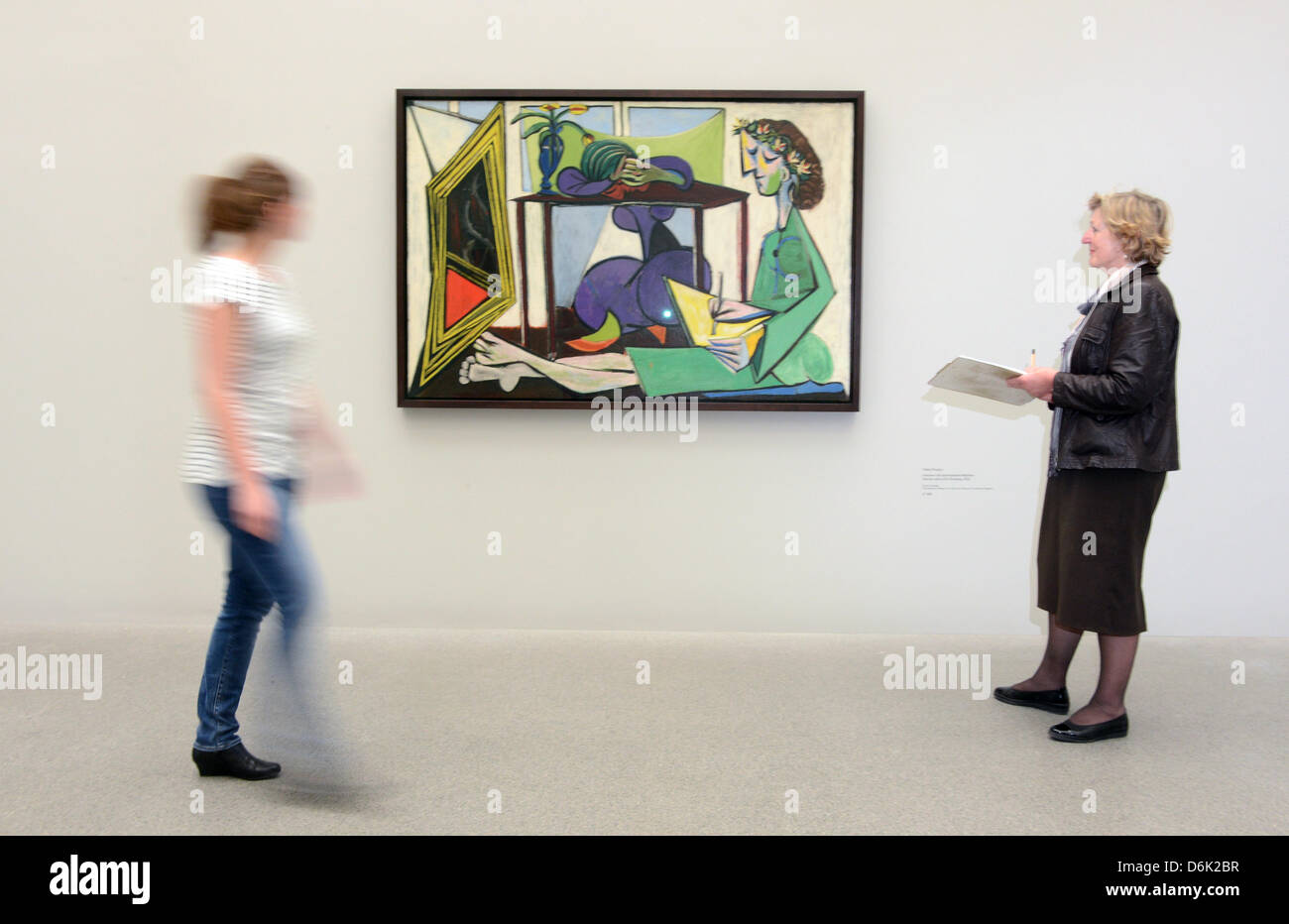 Visitors Look On Works Us Artist Editorial Stock Photo - Stock Image