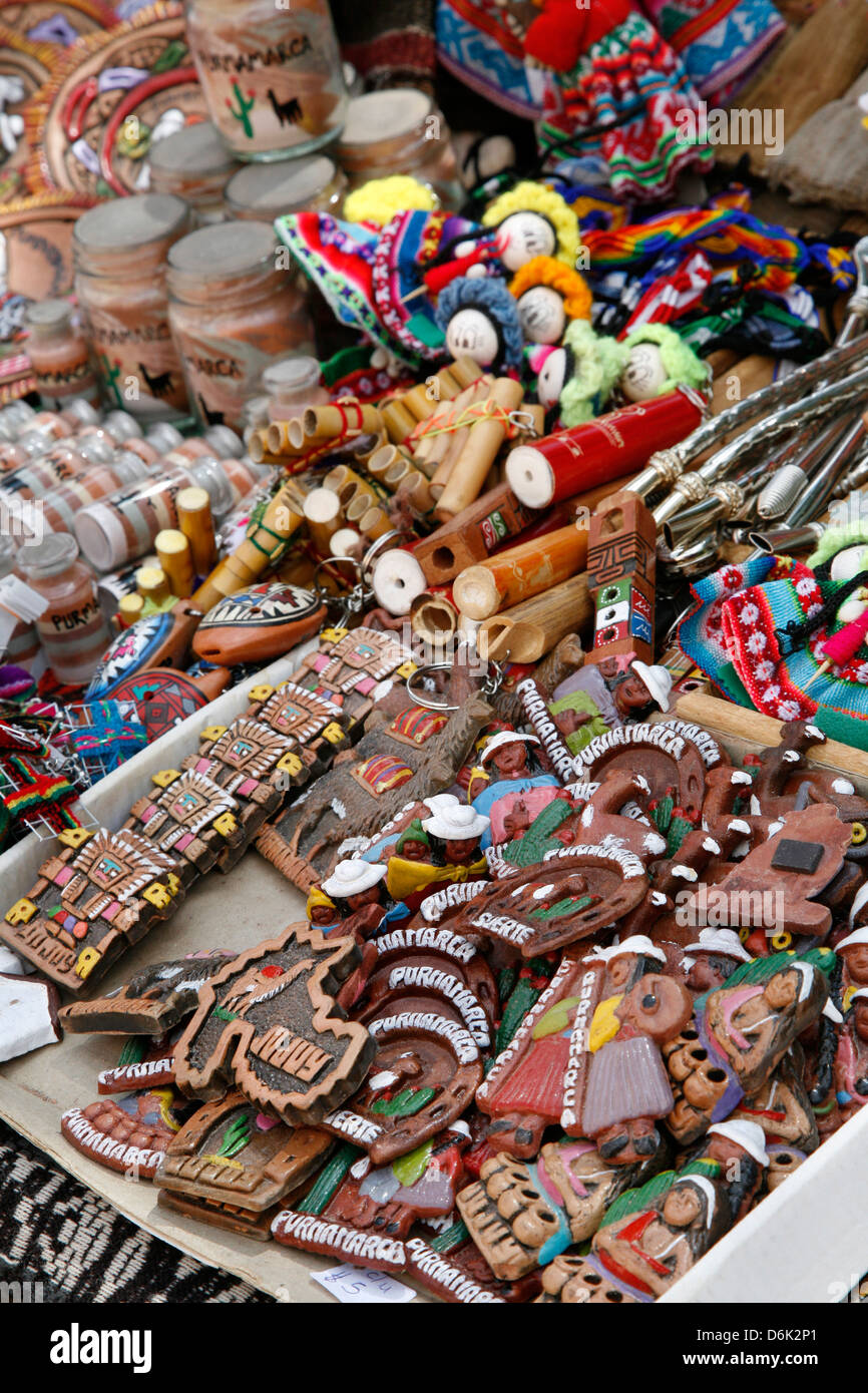 Local souvenir at the market, Purmamarca, Quebrada de Humahuaca, Jujuy Province, Argentina, South America Stock Photo