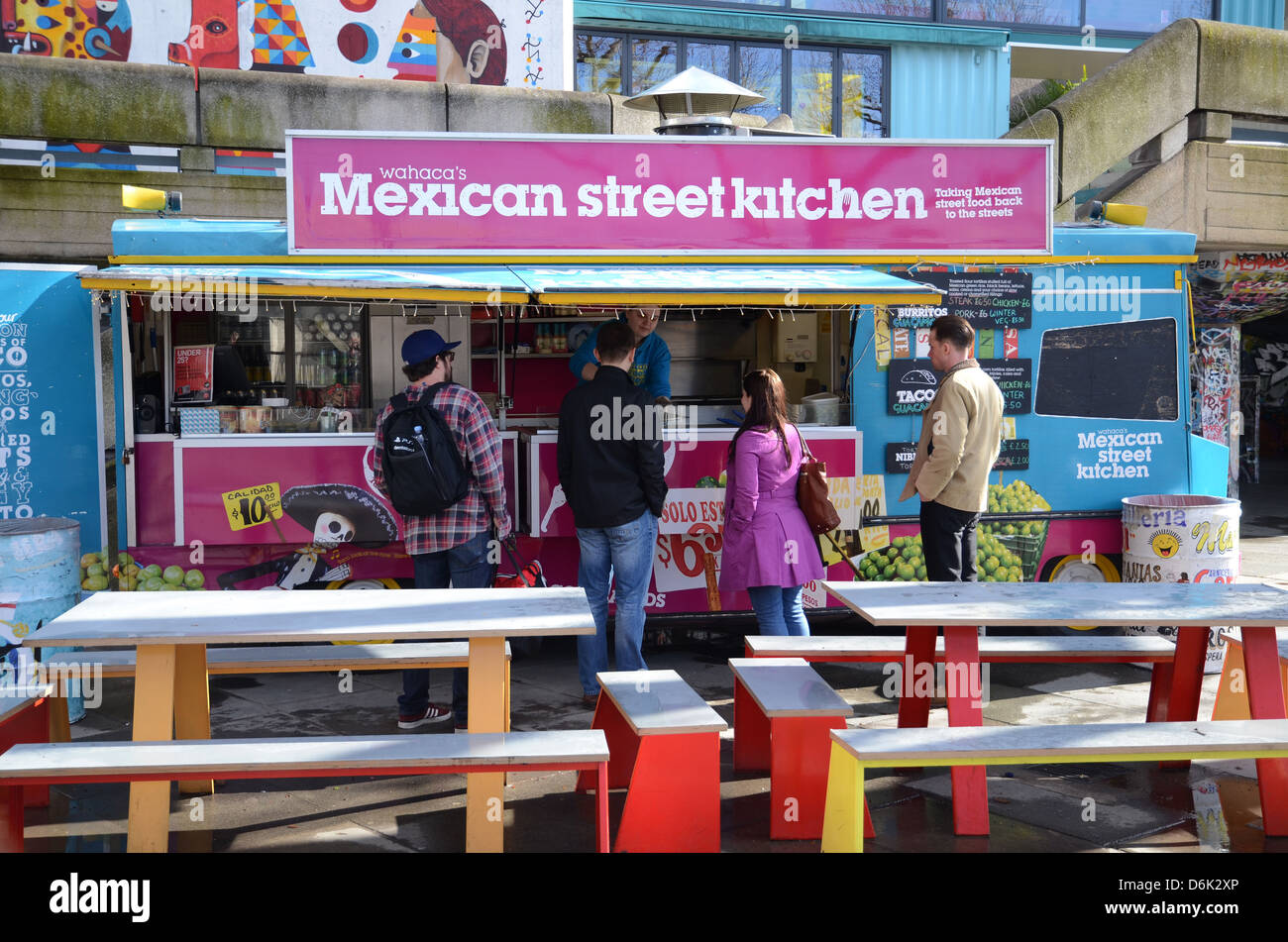 Wahaca Pop-Up restaurant and Street Kitchen on London's South Bank Stock Photo