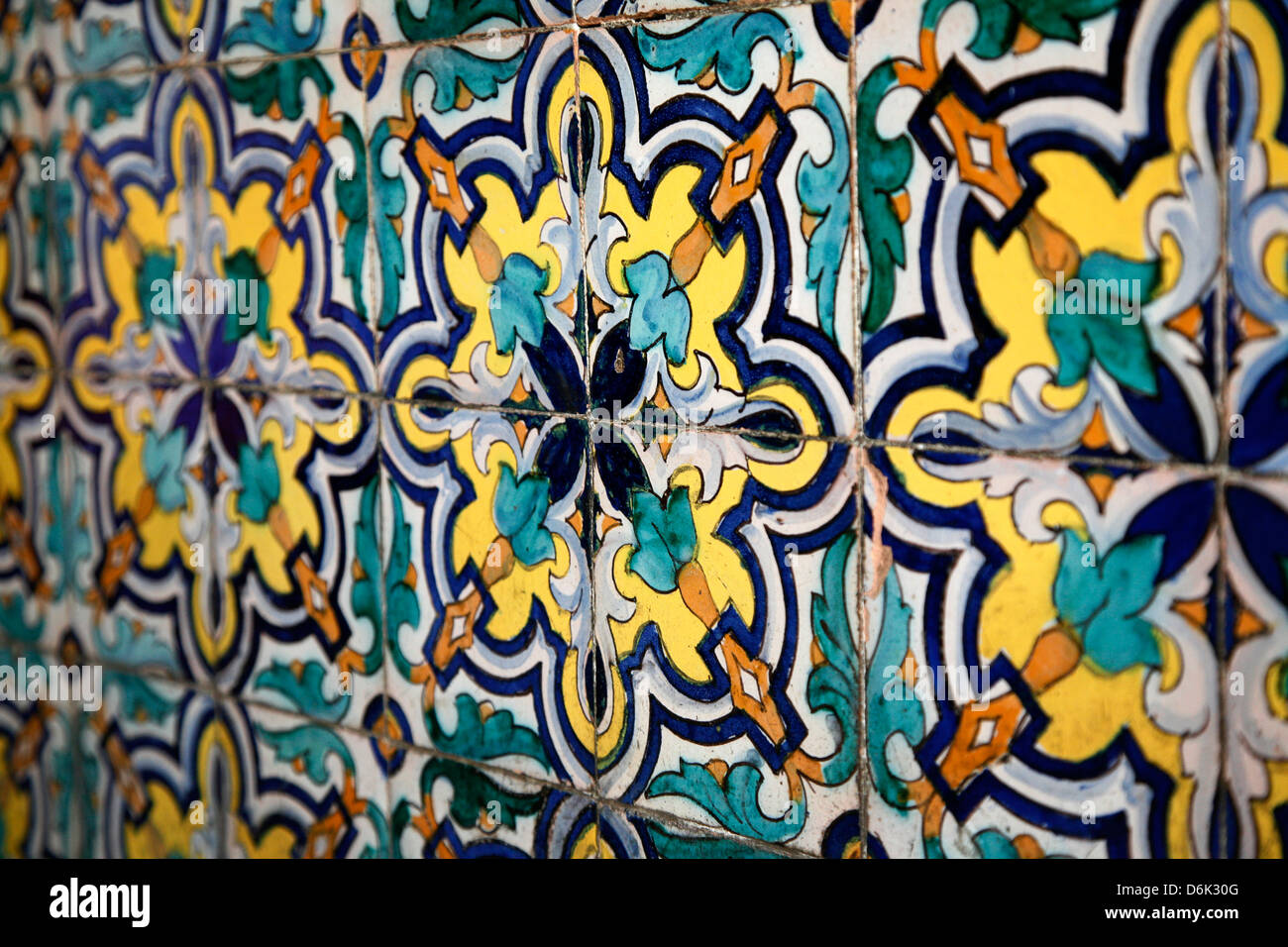 Tiles at Colegio Nacional de Monserrat, UNESCO World Heritage Site, Cordoba City, Cordoba Province, Argentina Stock Photo