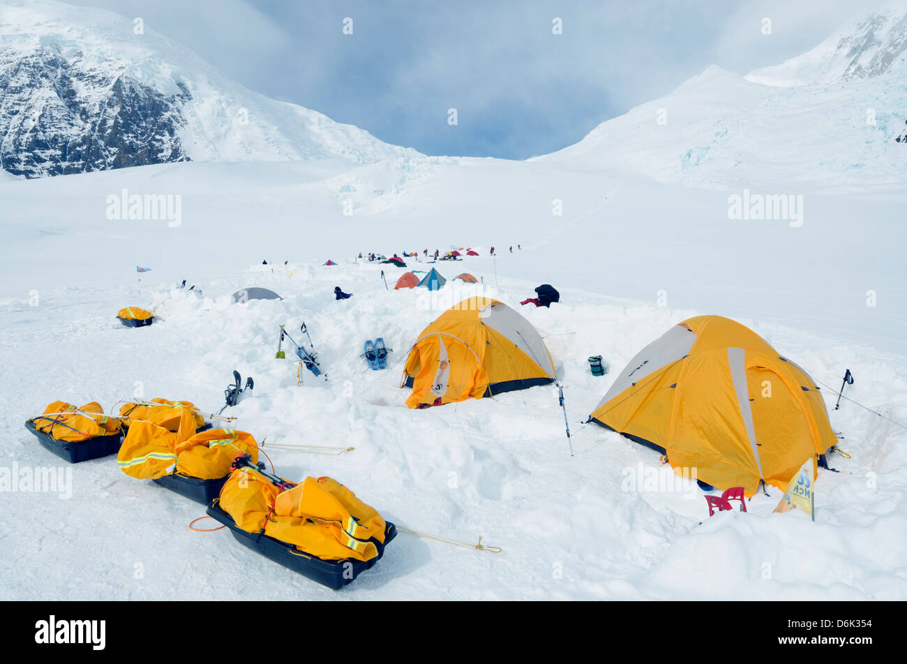 camp 1, climbing expedition on Mt McKinley 6194m, Denali National Park