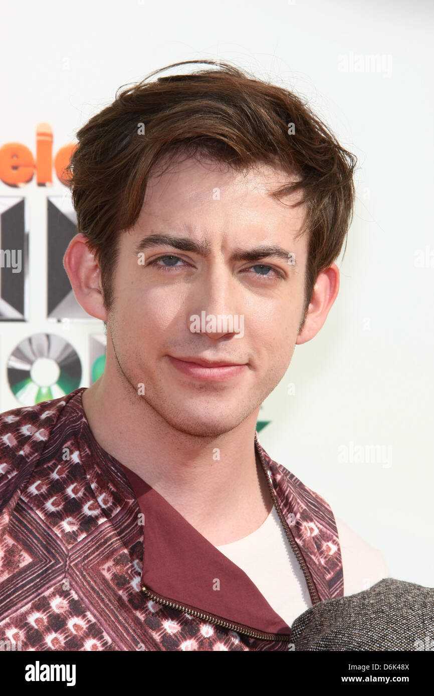Actor Kevin McHale arrive at Nickelodeon's 25th Annual Kids' Choice Awards at Galen Center in Los Angeles, USA, on 31 March, 2012. Photo: Hubert Boesl Stock Photo