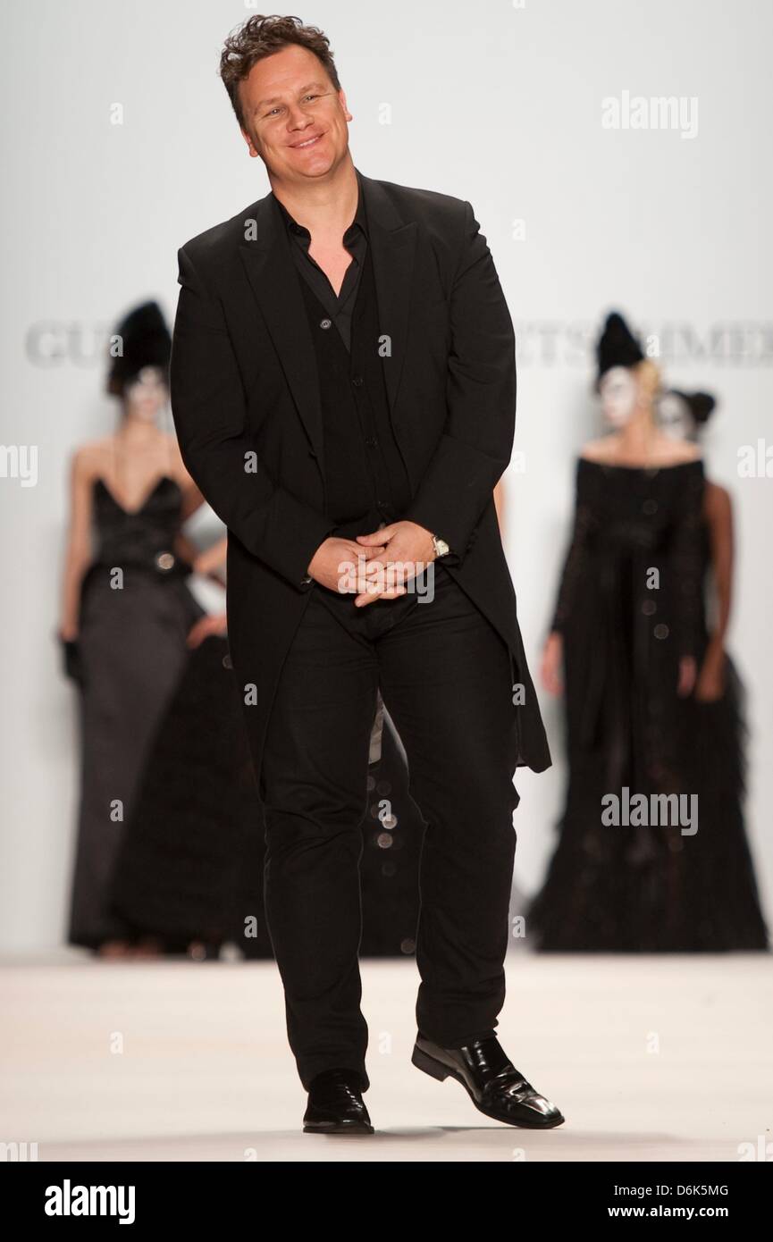 FILE - a file photo dated 19 January 2012 shows designer Guido Maria Kretschmer during the Mercedes-Benz Fashion Week in Berlin, Germany. Kretschmer got married with painter Frank Mutters on 26 March 2012, according to a spokesman. Photo: Sebastian Kahnert Stock Photo