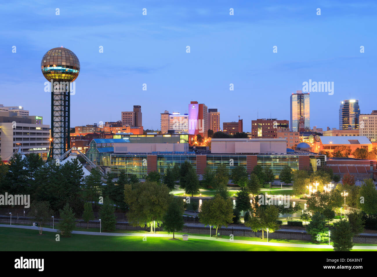 Sunsphere in World's Fair Park, Knoxville, Tennessee, United States of America, North America Stock Photo