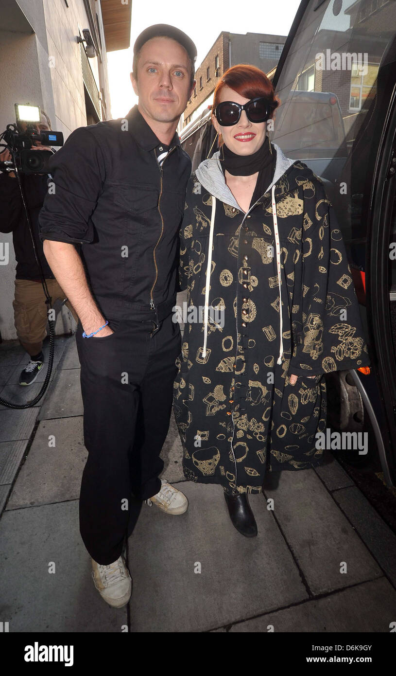 Jake Shears and Ana Matronic of Scissor Sisters Celebrities participating in Arthur's Day at St