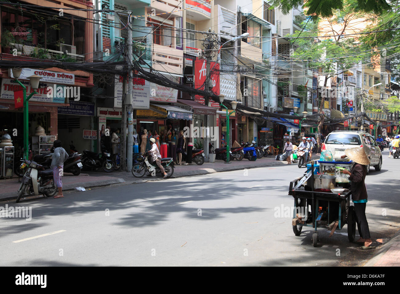 Pham Ngu Lao, Backpacker District, Ho Chi Minh City (Saigon), Vietnam, Indochina, Southeast Asia, Asia Stock Photo