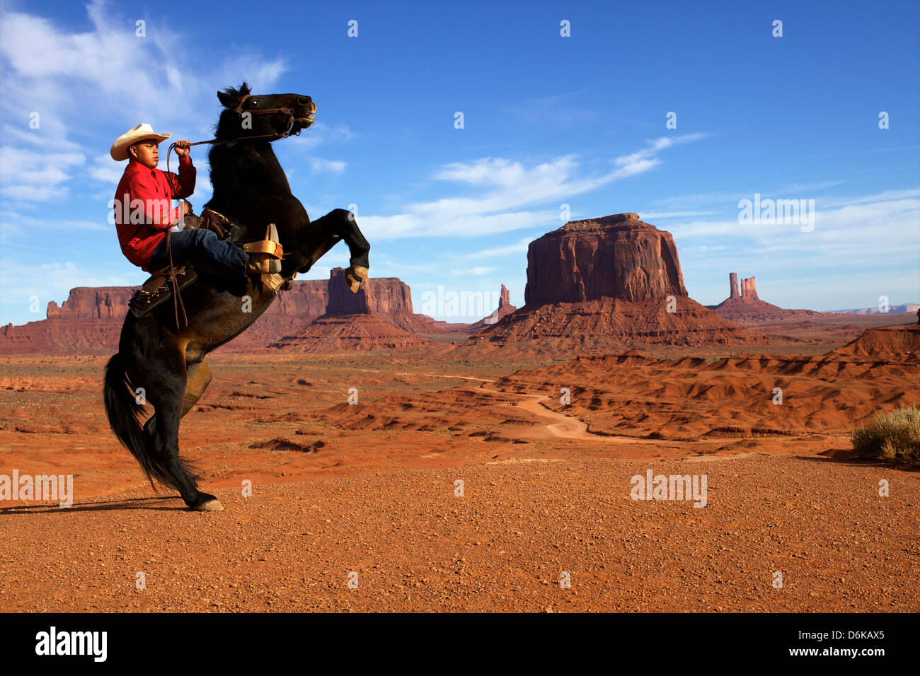 Adrian, last cowboy of Monument Valley, Utah, United States of America, North America Stock Photo