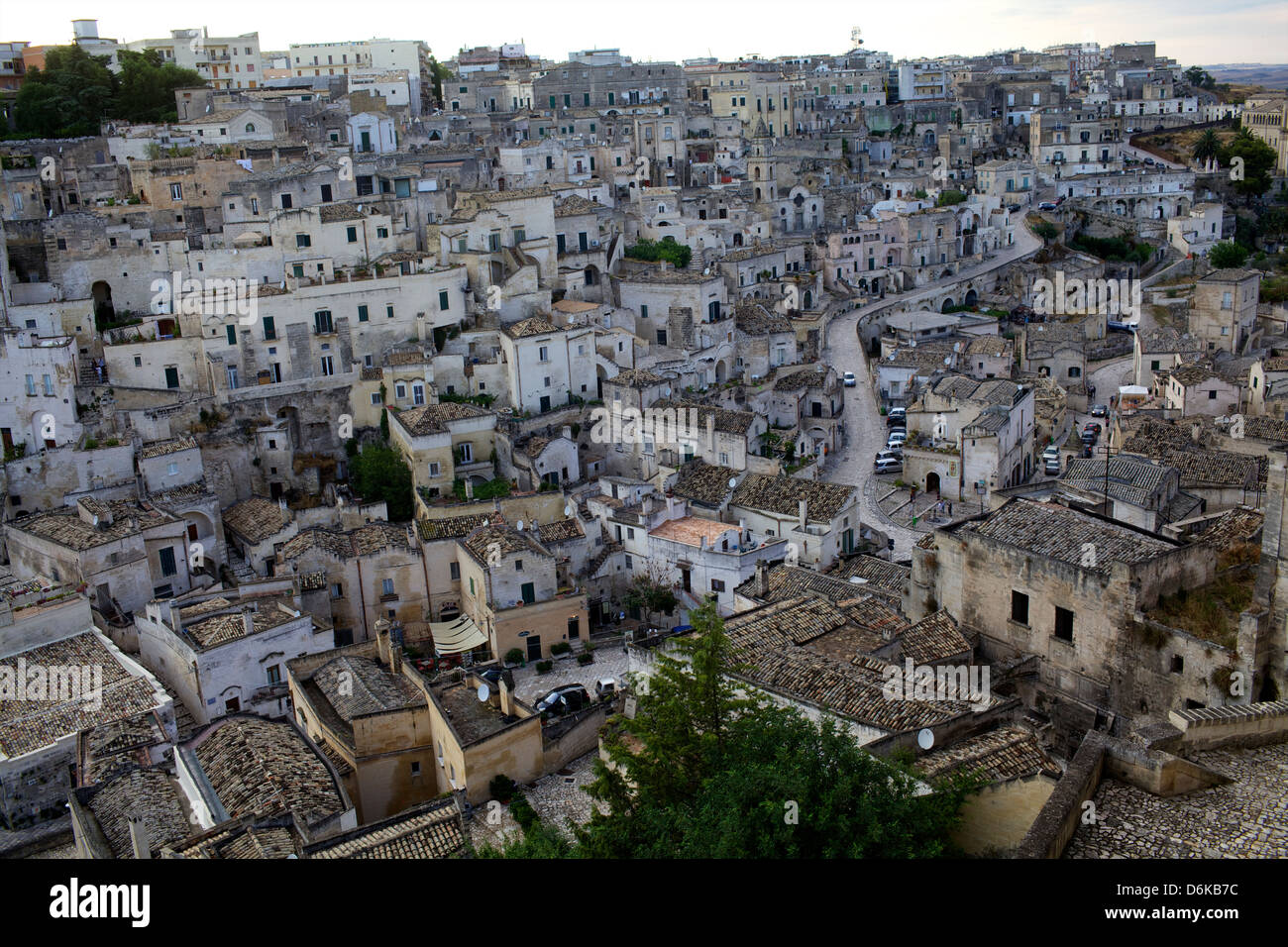 View over the Sassi of Matera in Basilicata, Italy, Europe Stock Photo