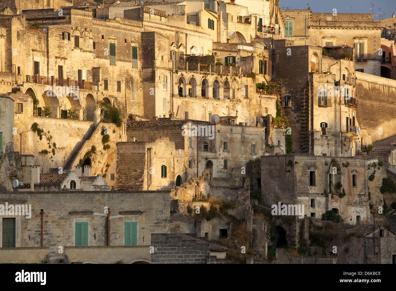 View of the Sassi of Matera from the church, Matera, Basilicata, Italy, Europe Stock Photo
