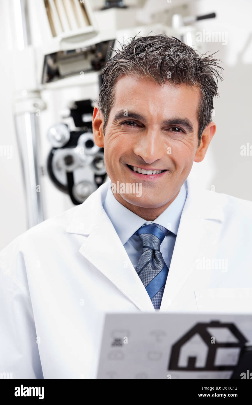 Friendly Eye Doctor Smiling Stock Photo Alamy