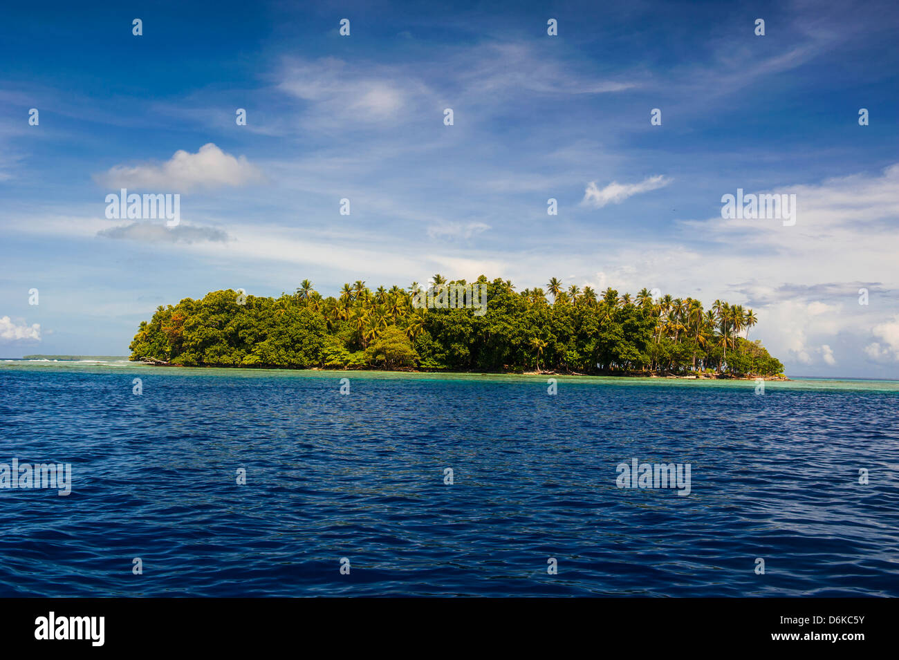 Little islet in the Ant Atoll, Pohnpei, Micronesia, Pacific Stock Photo