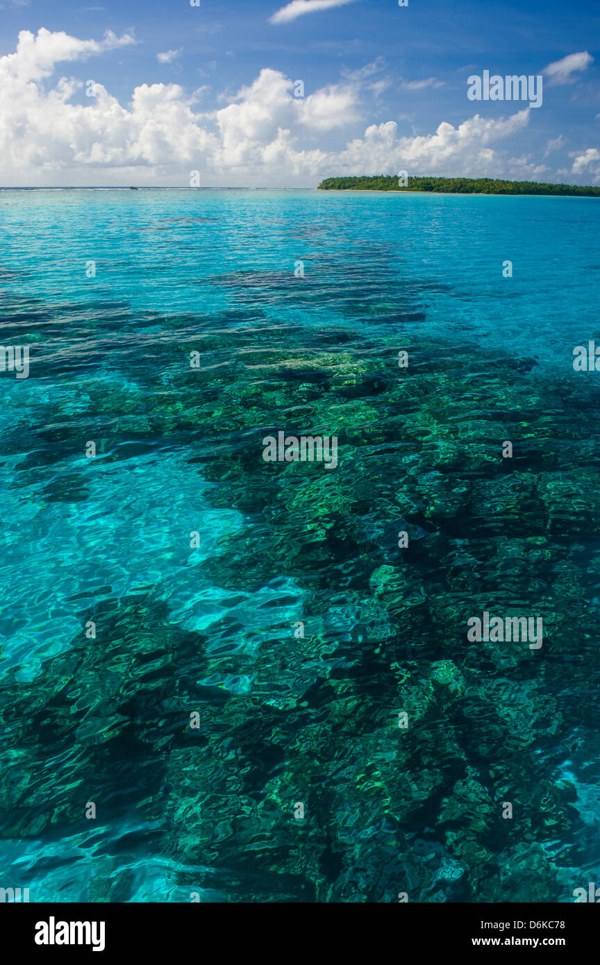 Beautiful turquoise water in the Ant Atoll, Pohnpei, Micronesia, Pacific Stock Photo