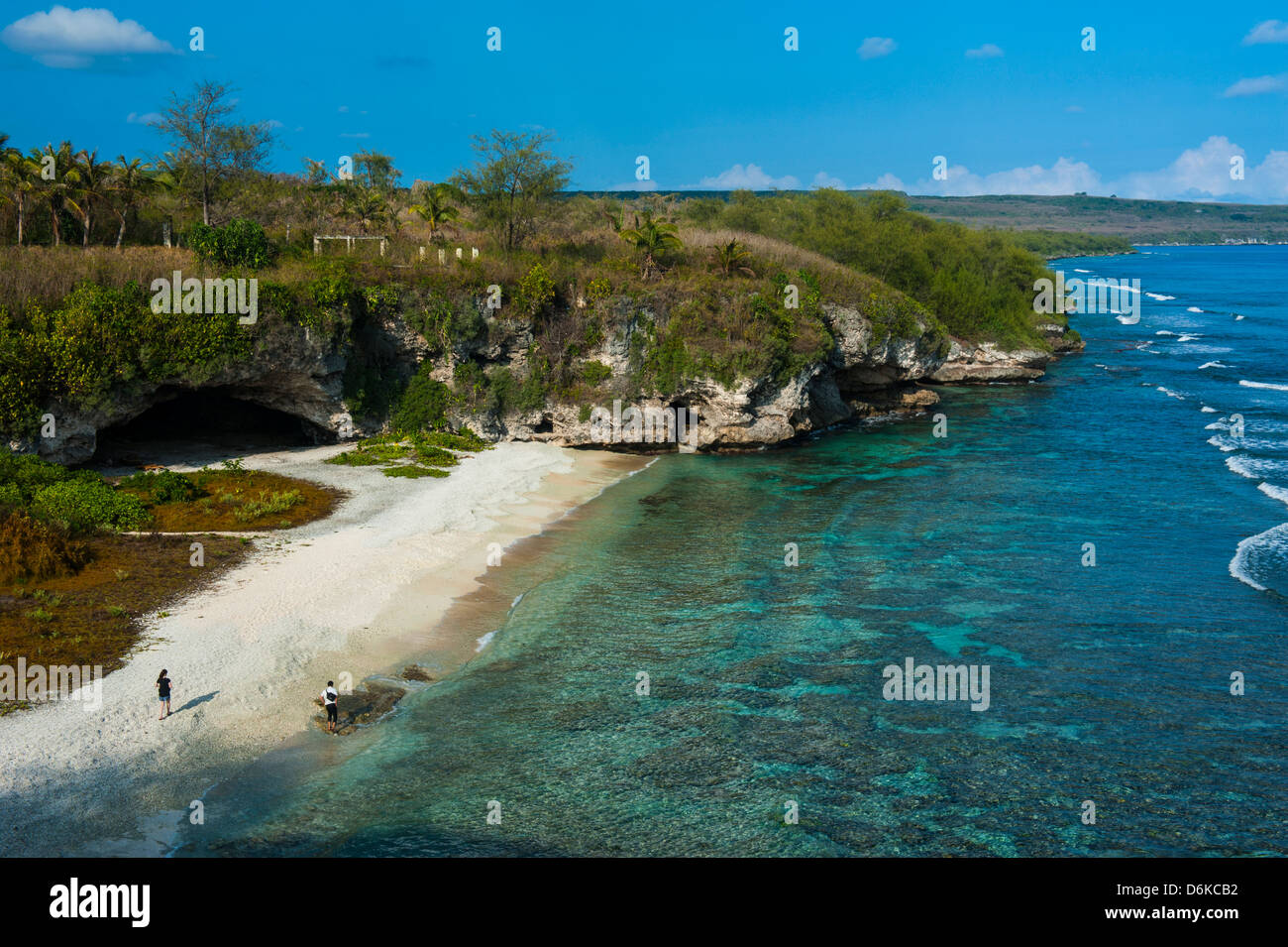 Ladder Beach, Saipan, Northern Marianas, Central Pacific, Pacific Stock Photo