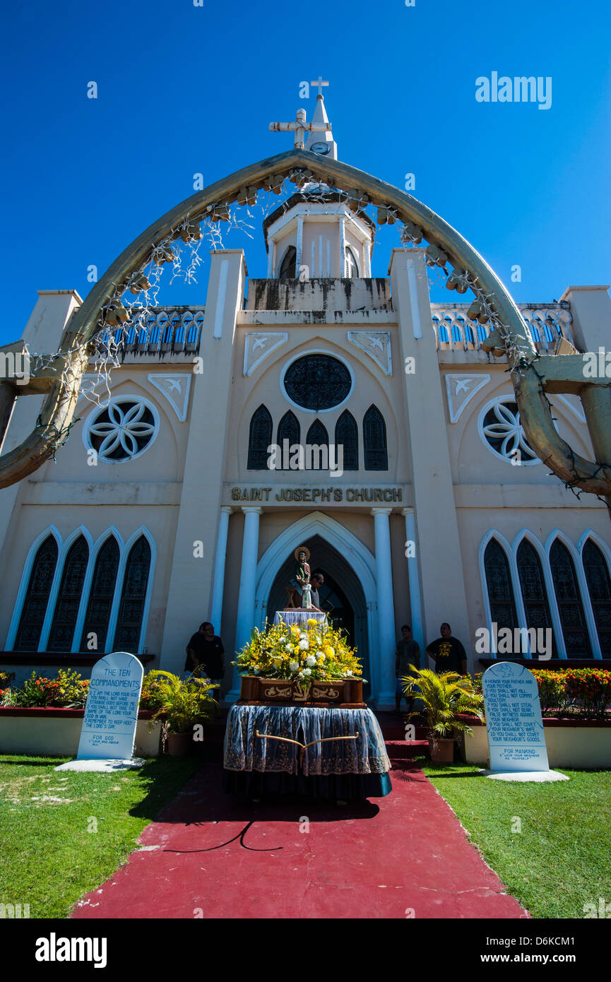 St. Joseph's church in Inarajan, Guam, US Territory, Central Pacific, Pacific Stock Photo