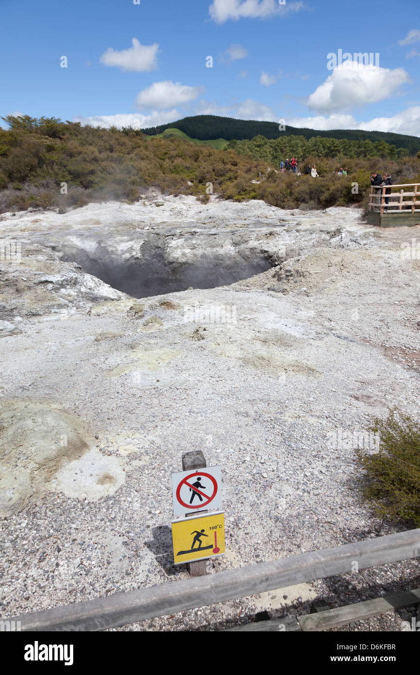 Wai-O-Tapu Geothermal Reserve Rotorua, New Zealand Stock Photo