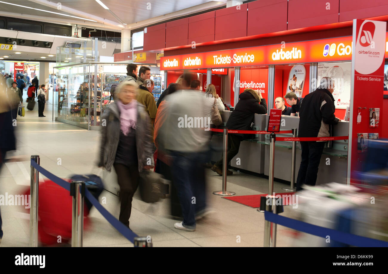 Berlin, Germany, the counters of Air Berlin Tegel Airport Stock Photo -  Alamy