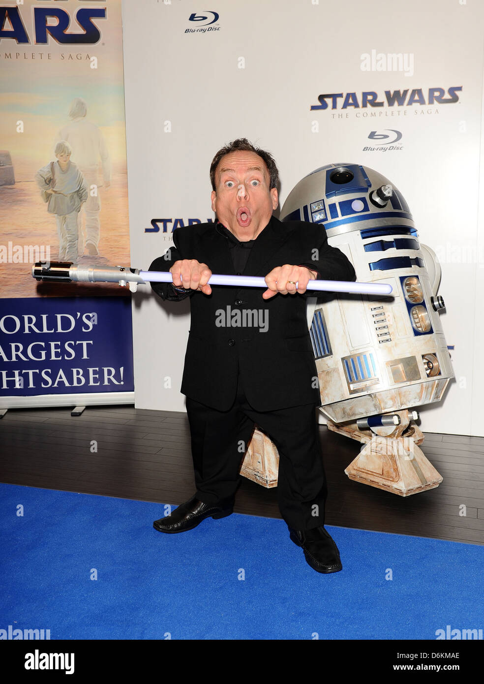 Warwick Davis Star Wars Blu-Ray - launch party at BT Tower London