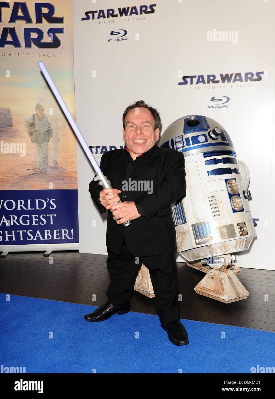 Warwick Davis Star Wars Blu-Ray - launch party at BT Tower London, England  - 15.09.11 Stock Photo - Alamy