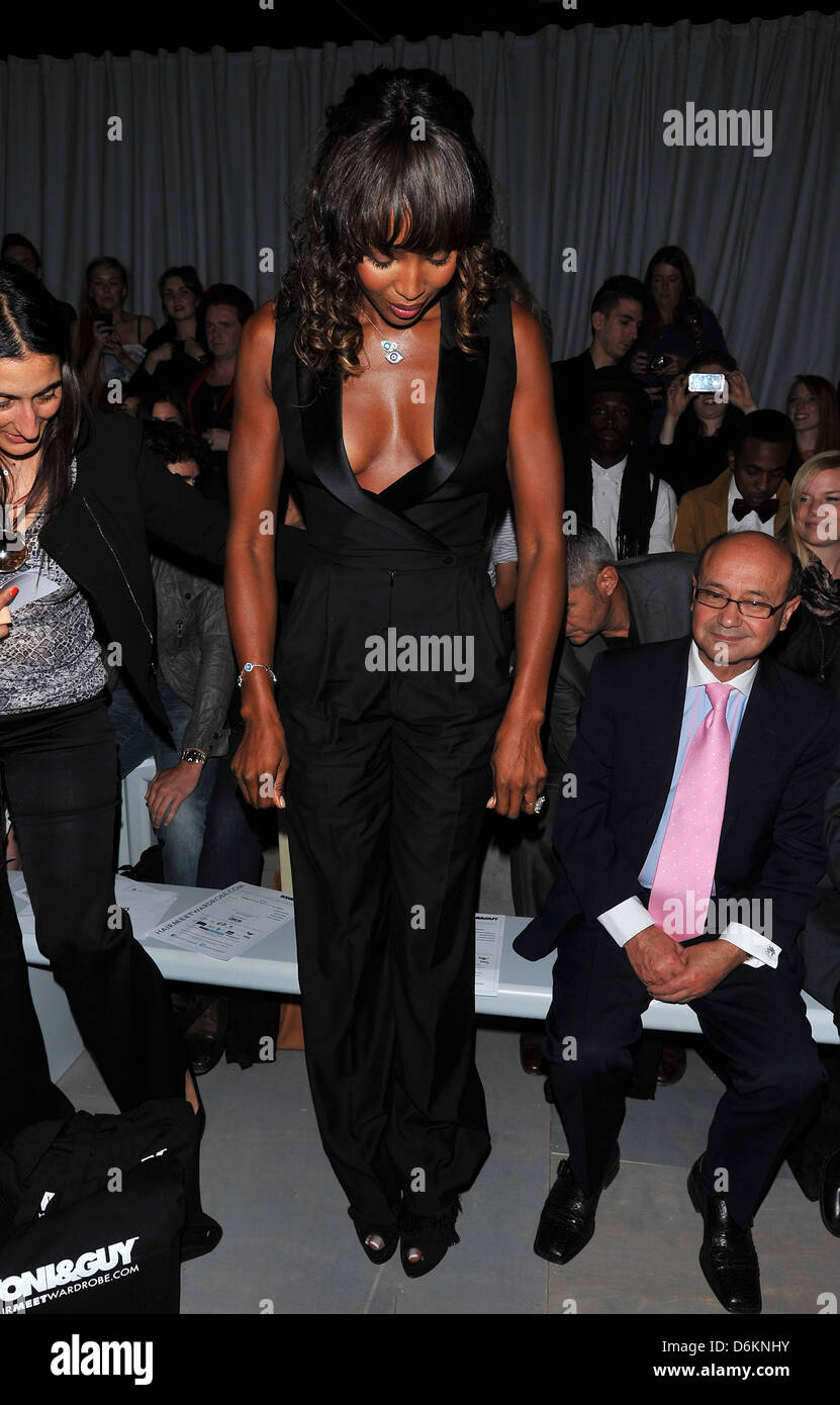 Naomi Campbell showing a breast nipple as she leaves the Toni&Guy - Hair  Fashion Show at Somerset House. London, England - 15.09.11 Credit  Mandatory: WENN.com Stock Photo - Alamy