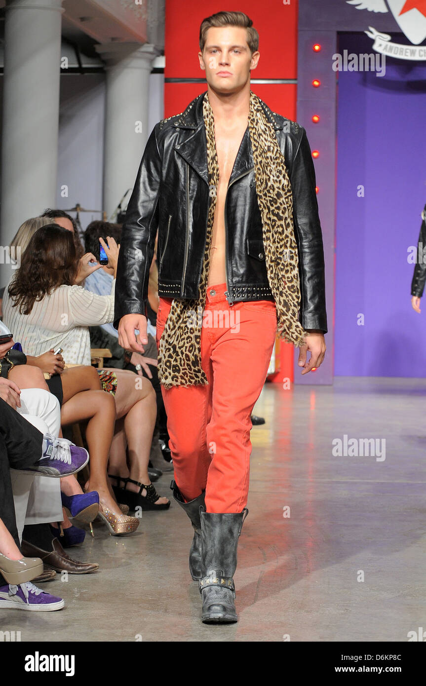 Model Andy Hilfiger introduces rock inspired clothing line called "Andrew  Charles" during Funksion Fashion Week at The Moore Stock Photo - Alamy