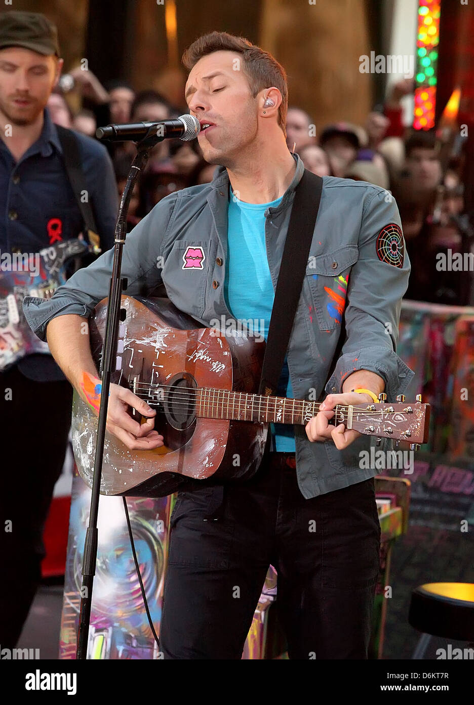 Chris Martin Coldplay performing live on the 'Today' show as part of