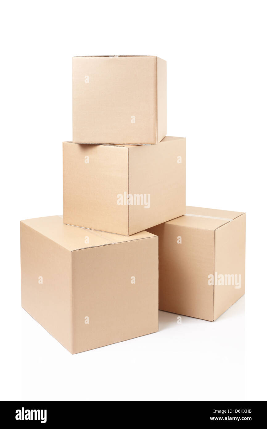 Cardboard boxes Stock Photo