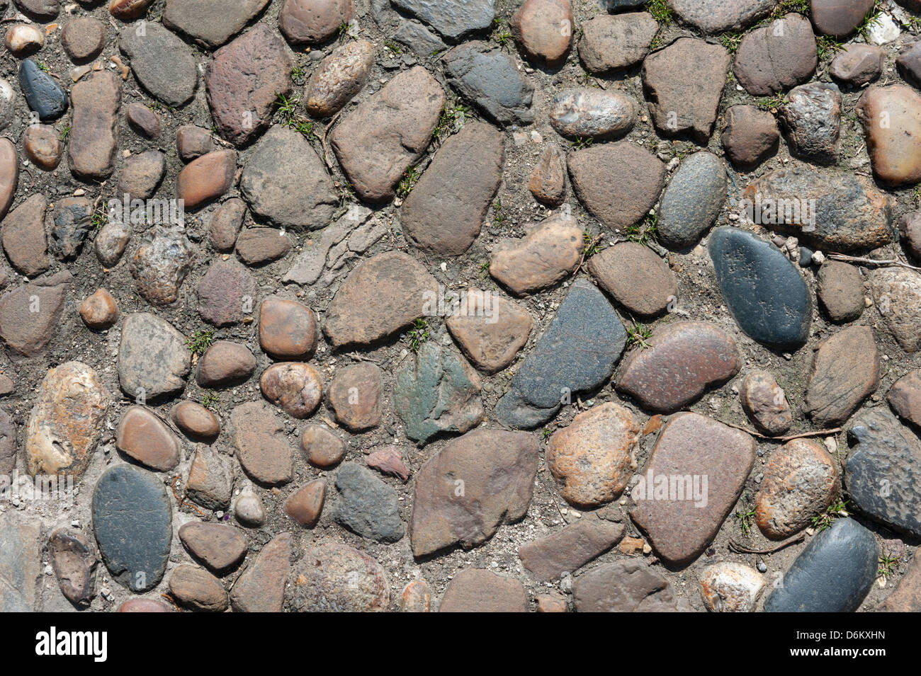 Abstract pattern of cobble stones or cobbles Stock Photo