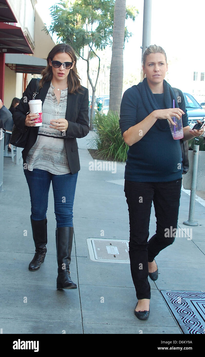 Pregnant Jennifer Garner and her friend who is also expecting are seen