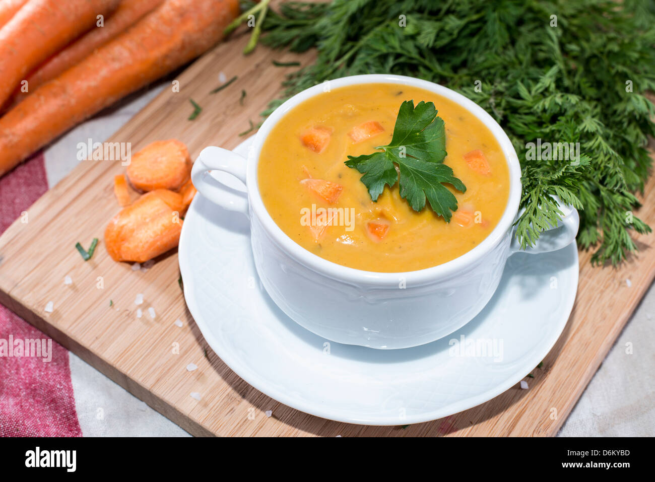 Homemade vegetable Carrot Soup Stock Photo - Alamy