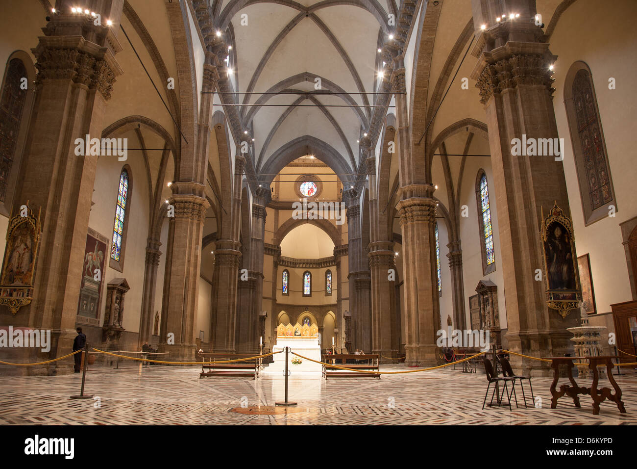 Interior of Duomo Cathedral Church, Florence, Italy Stock Photo