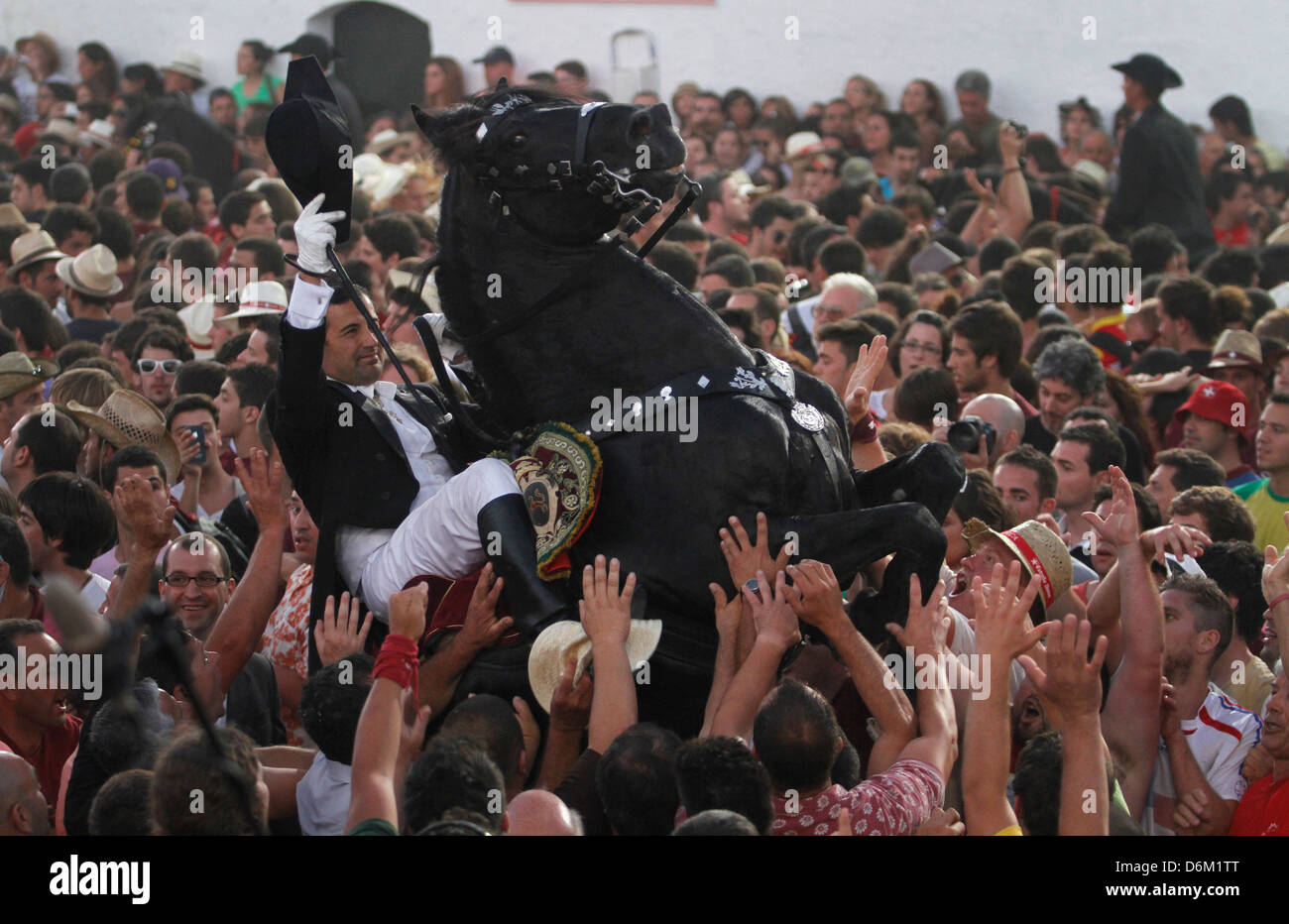 Spanish horse riders in traditional hires stock photography and images