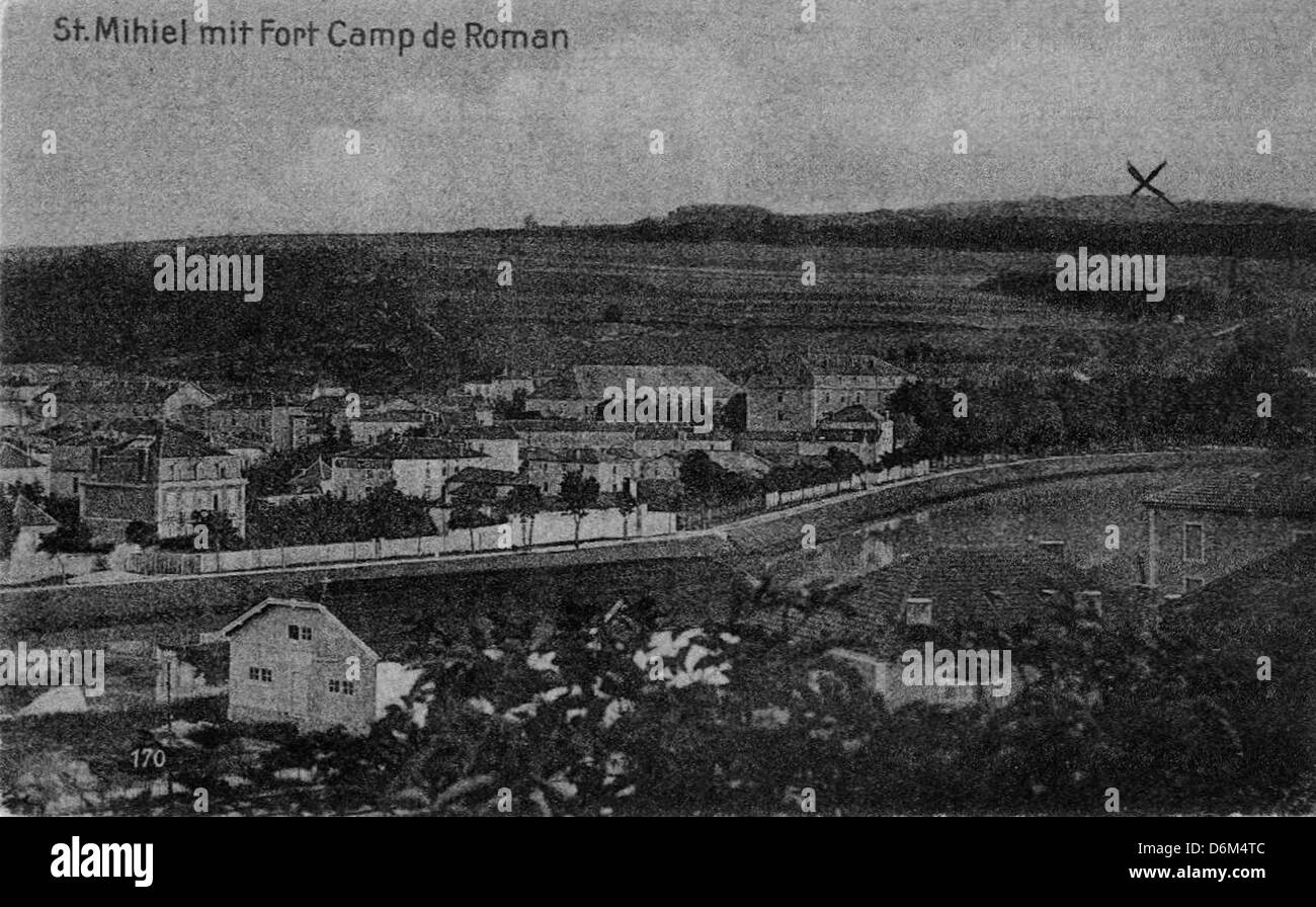 This historical photo depicts the St. Mihiel region during World War I ...