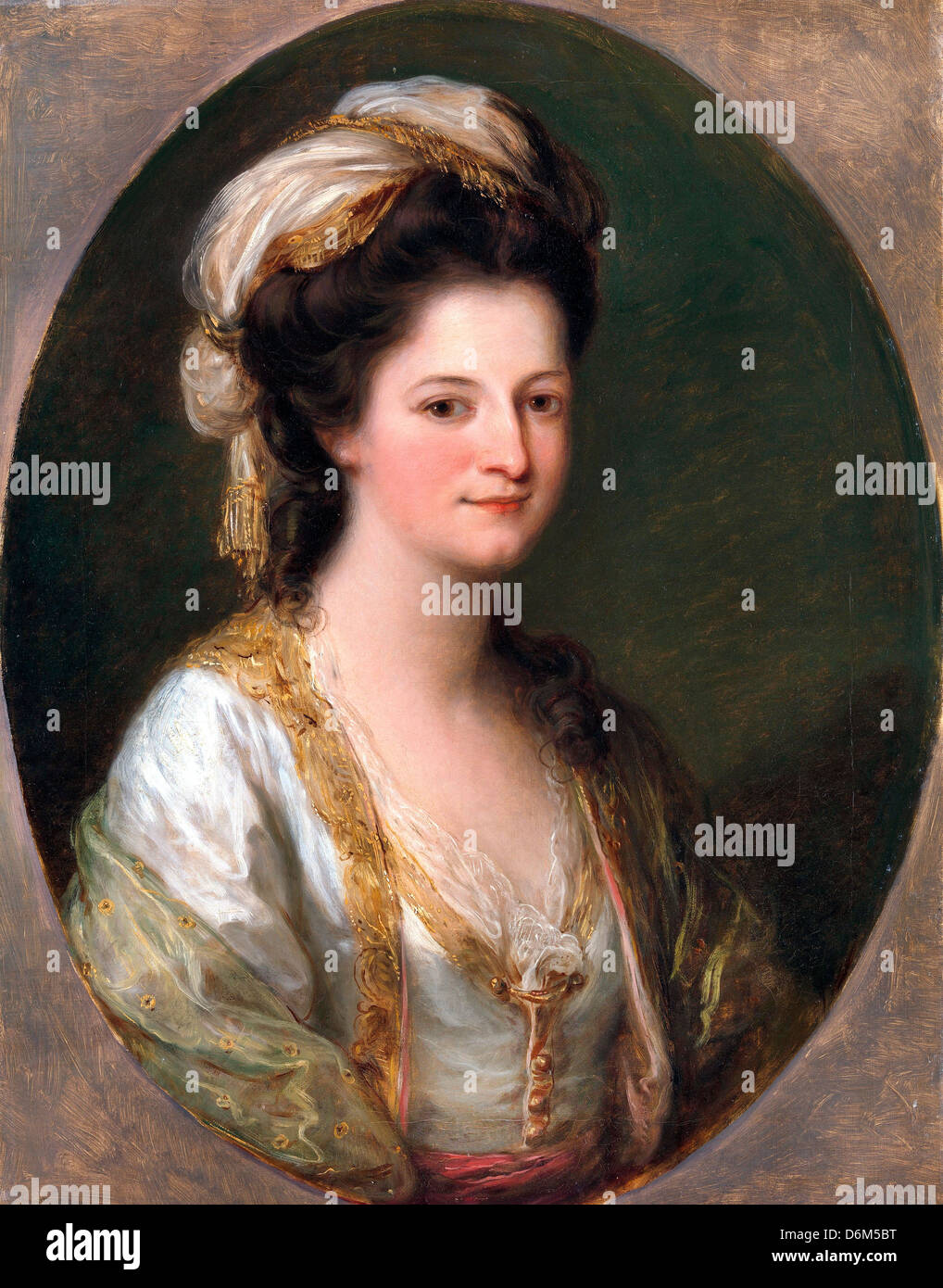 Angelica Kauffman, Portrait of a woman, traditionally identified as Lady Hervey. Circa 1770. Oil on canvas. Stock Photo