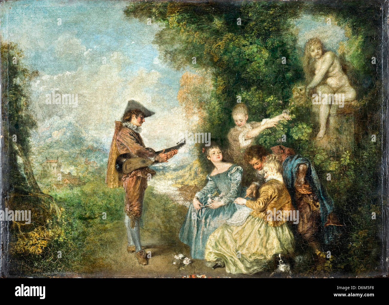 Antoine watteau love lesson 1716 1717 hi res stock photography and