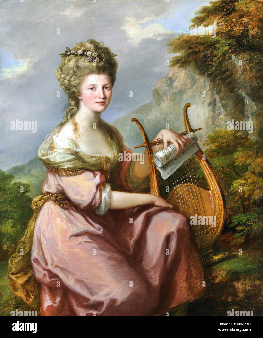 Angelica Kauffman, Portrait of Sarah Harrop (Mrs. Bates) as a Muse 1780 - 1781 Oil on canvas. Stock Photo