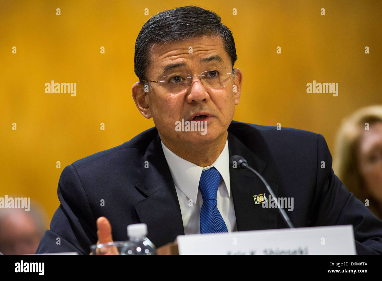 United States Secretary of Veterans Affairs (VA) Eric Shinseki.  Stock Photo