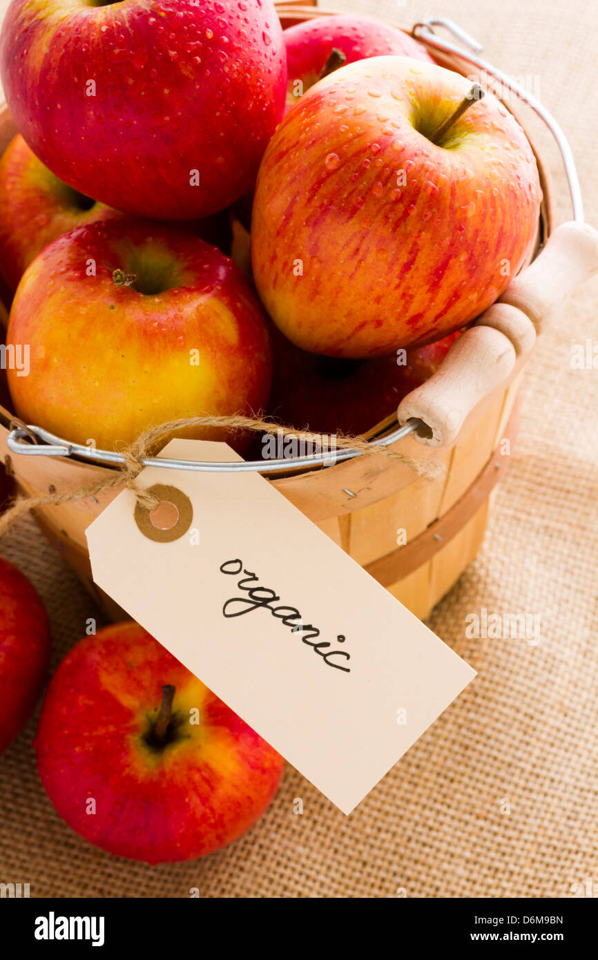 Fresh organic red apples from the local farmers market Stock Photo - Alamy