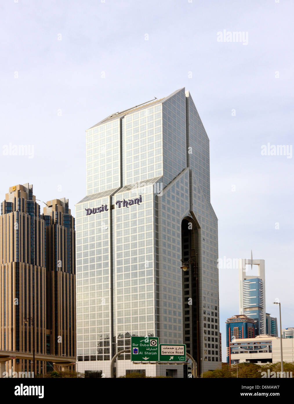 Dusit Thani Hotel, Dubai, United Arab Emirates Stock Photo