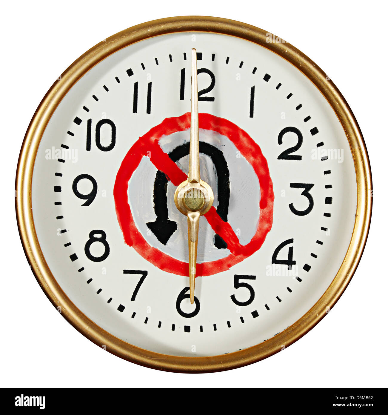Concept about impossibility to turn time back Stock Photo